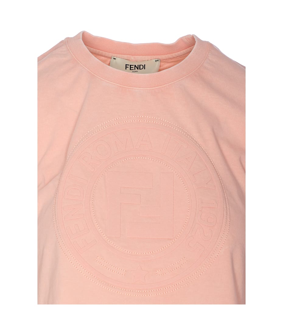 Tシャツ・カットソー FENDI SS25 Pink cotton t-shirt (FS9715ASNI F1RX7) Fendi Pink Cotton T-shirt | italist