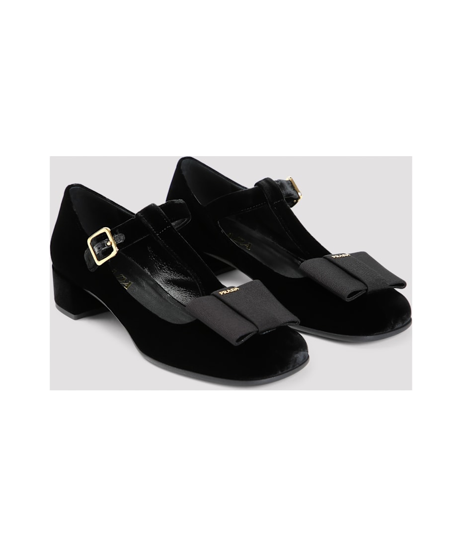【関税＆送料込み】Prada 35Mm Bow Velvet Pumps Prada 35Mm Bow Velvet Pumps – BALTINI