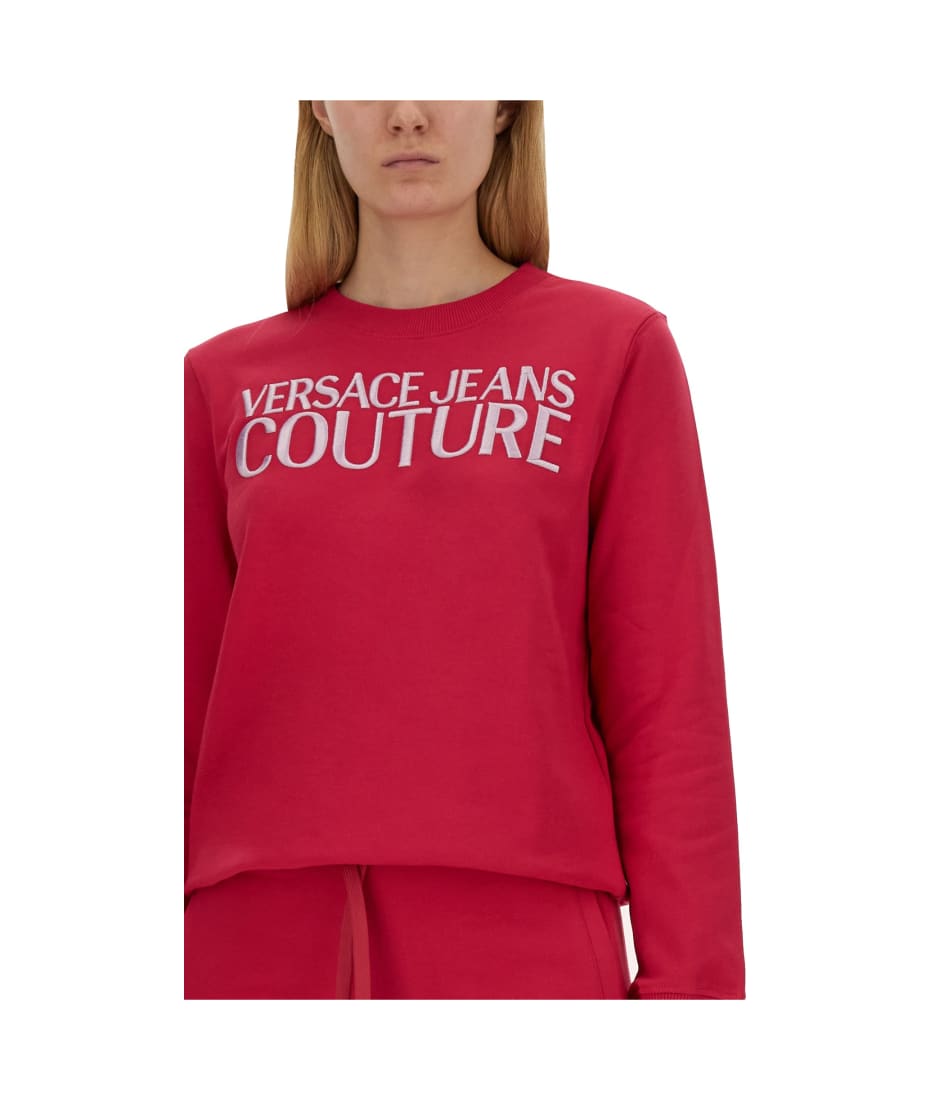 Versace Jeans Couture Sweatshirt With Logo - FUCSIA