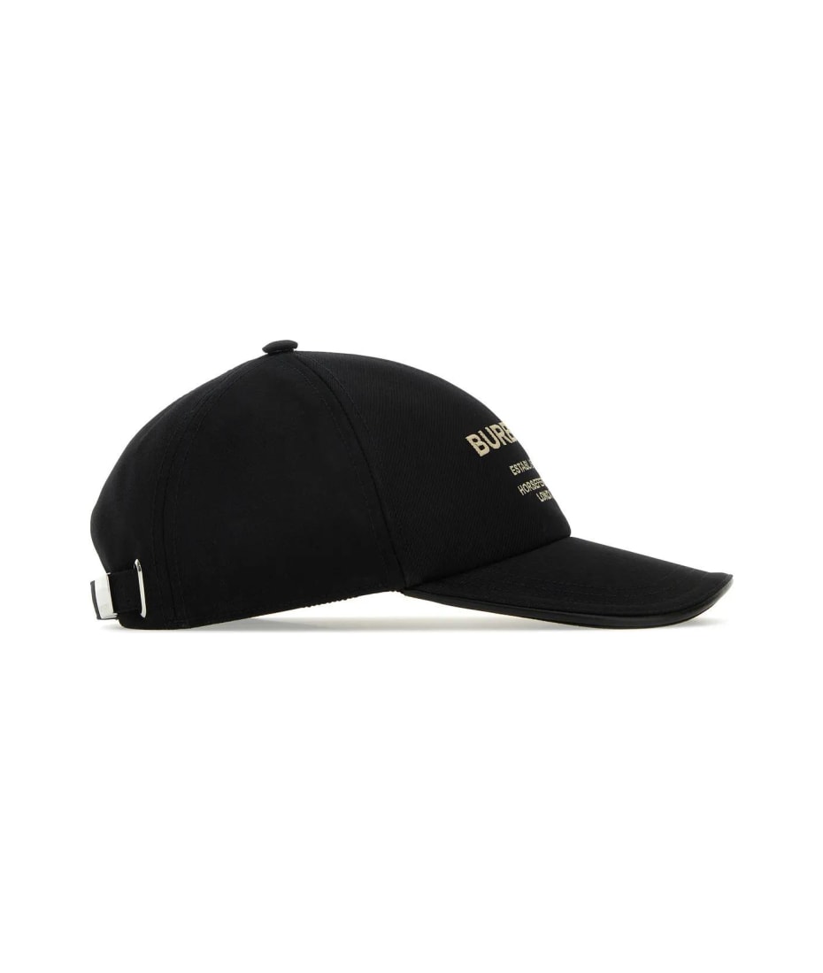 【関税&送料込】Burberry Black Cotton Baseball Cap Burberry Black Cotton Baseball Cap | italist