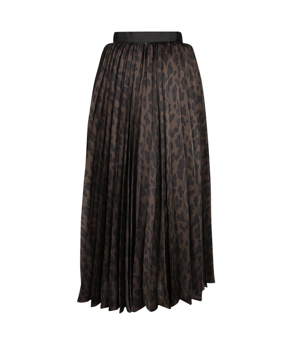 スカート sacai SS25 Leopard skirt (25 07904 051) Sacai Leopard Print Skirt | italist