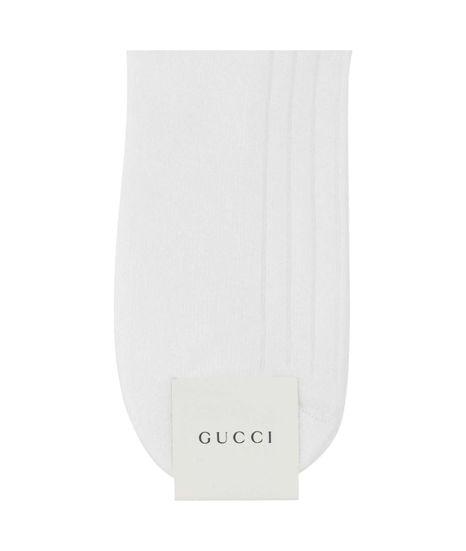 【関税&送料込】Gucci White Stretch Cotton Blend Socks Gucci White Stretch Cotton Blend Socks | italist