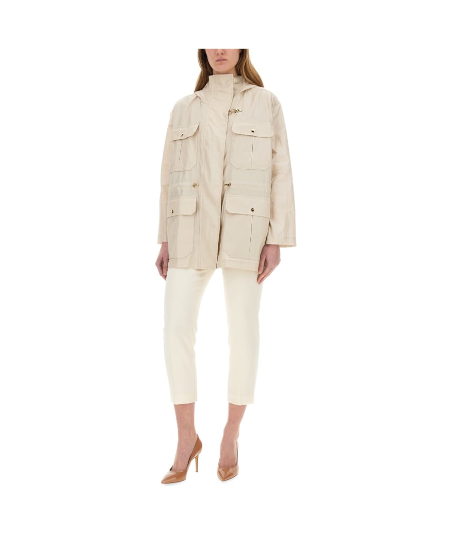ジャケット Fay LINEN AND COTTON CANVAS PARKA (NAW1550 3530WYTC002) Fay Linen And Cotton Canvas Parka | italist