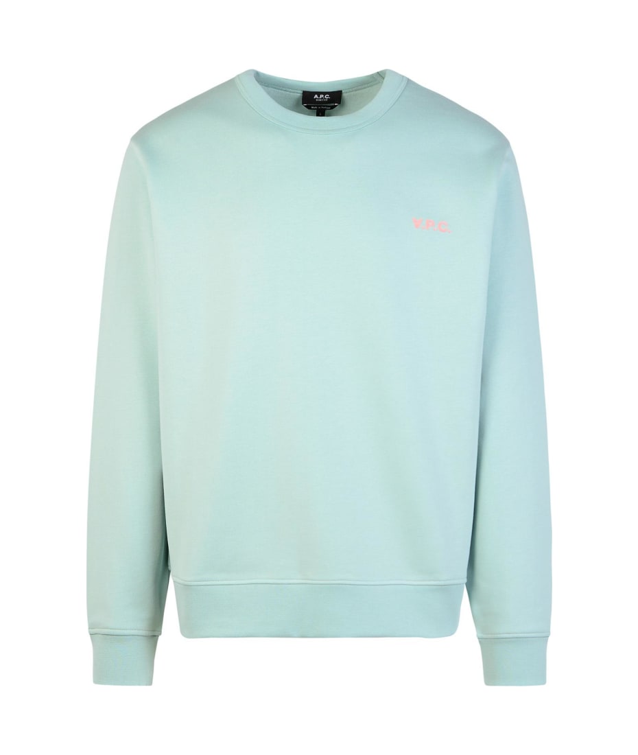 A.P.C. boxy Musk Green Cotton Sweatshirt italist ALWAYS LIKE A SALE