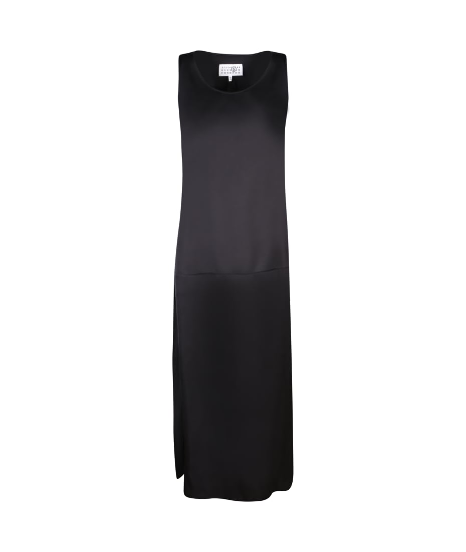 ワンピース MM6 MAISON MARGIELA Long jersey dress Mm6 Maison Margiela Long Jersey Dress With Satin Inserts