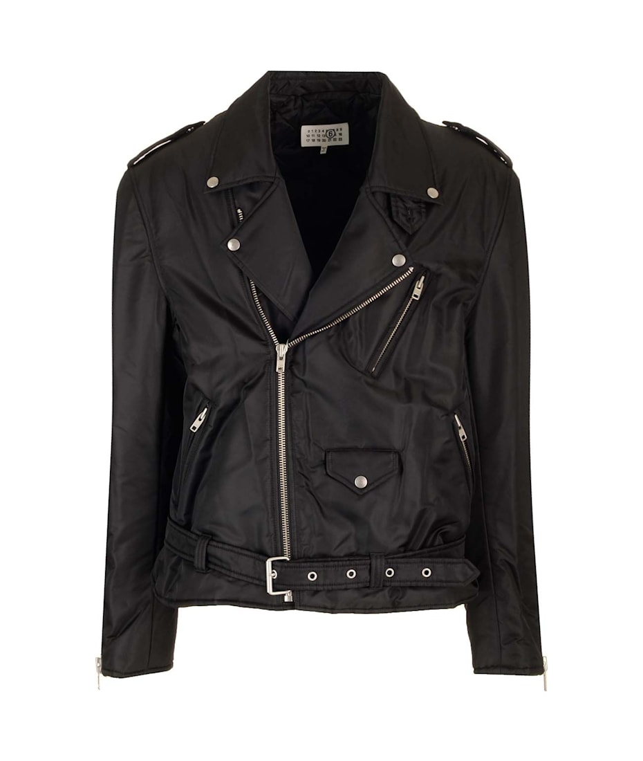 【送料&関税込】MM6 Maison Margiela Leather Jacket MM6 Maison Margiela Leather Jacket | Black | FARFETCH