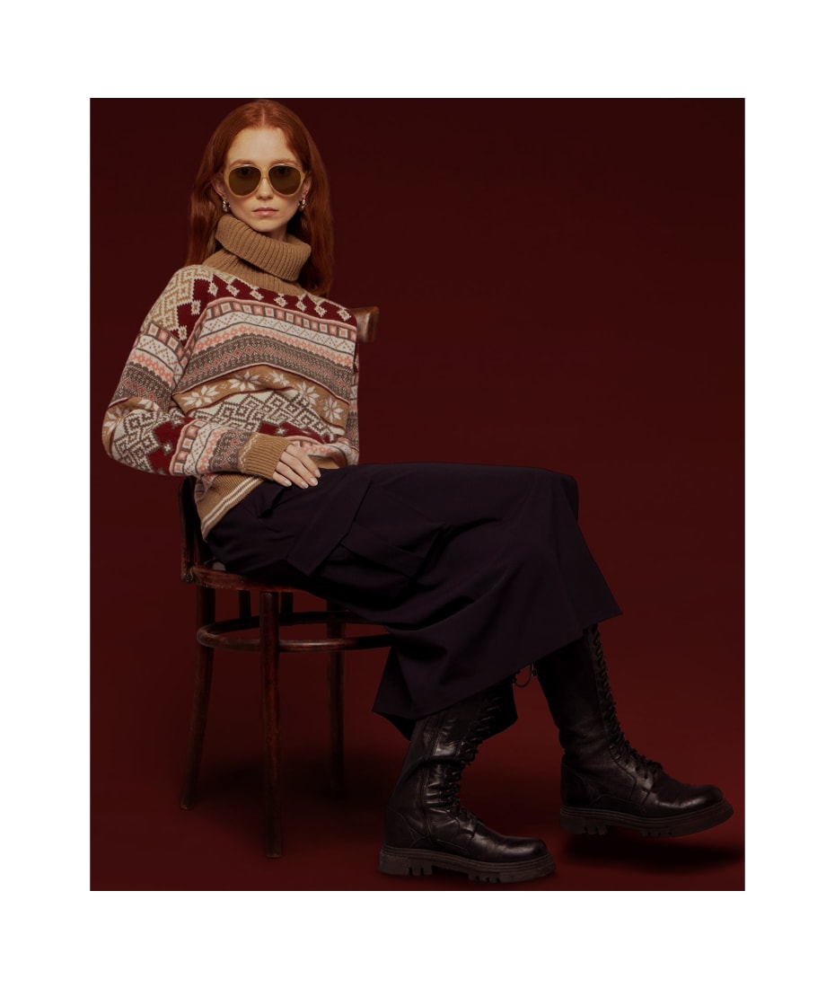 Ballantyne Jacquard Wool Turtleneck | italist