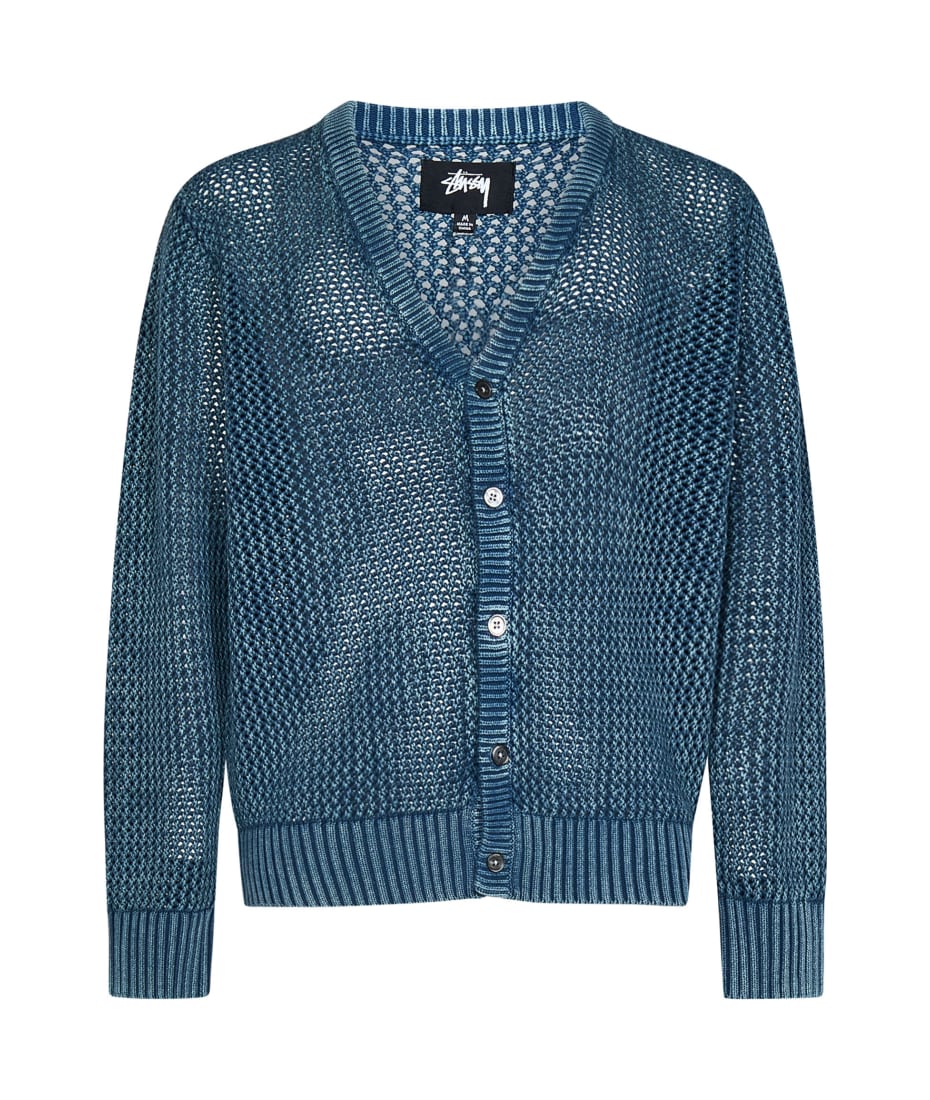 STUSSY LOOSE GAUGE CARDIGAN Blue M | www.itencore.es