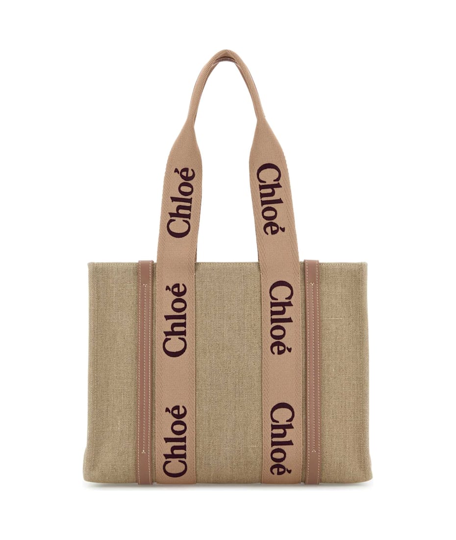【関税&送料込】Chloe Multicolor Linen Woody Shopping Bag Chloé Multicolor Linen Woody Shopping Bag | italist, ALWAYS