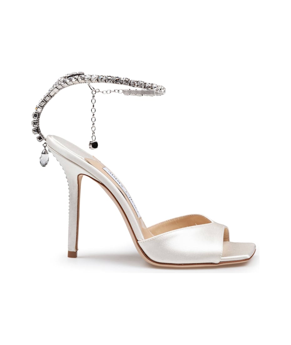 Saeda 100 Satin Sandal Ivory Color