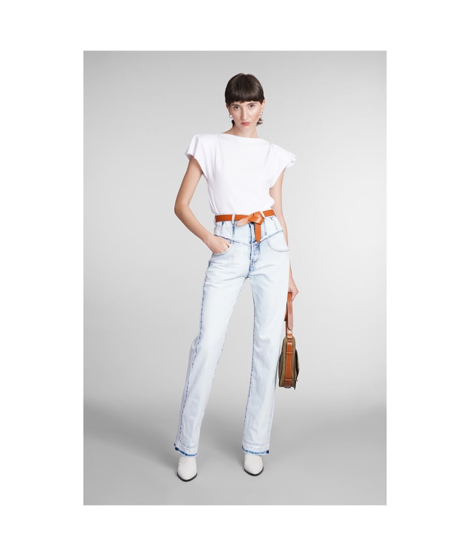 デニム・ジーパン Isabel Marant Jeans Noemie Noemie high-waisted denim jeans in blue - Isabel Marant