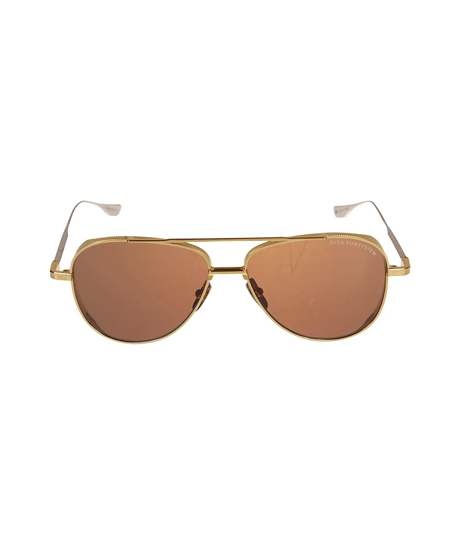 Dita Subsystem Aviator-Style Black Iron Sunglasses, 57% OFF