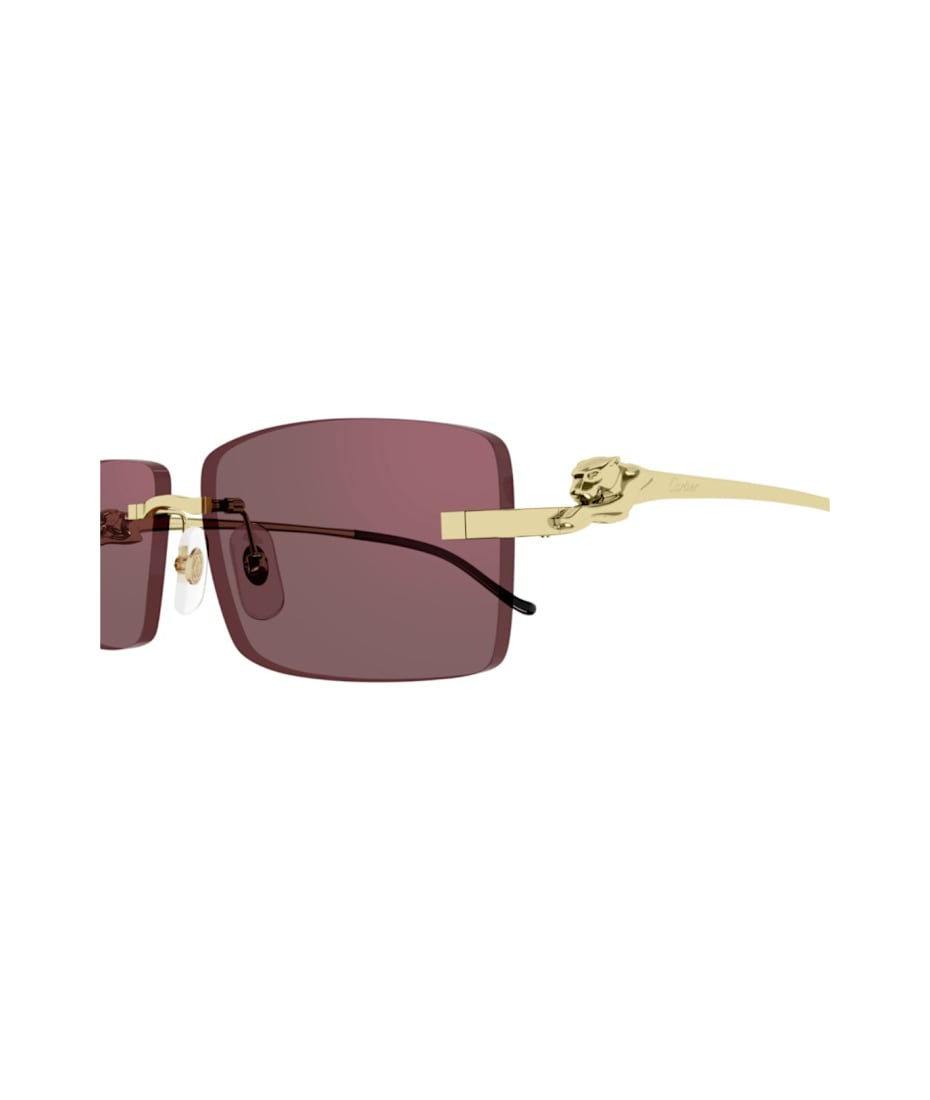Cartier Eyewear Ct0430s009 Gold Gold Red | italist