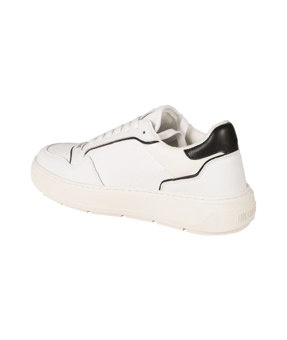 Love Moschino Heart Embroidered Sneakers - White