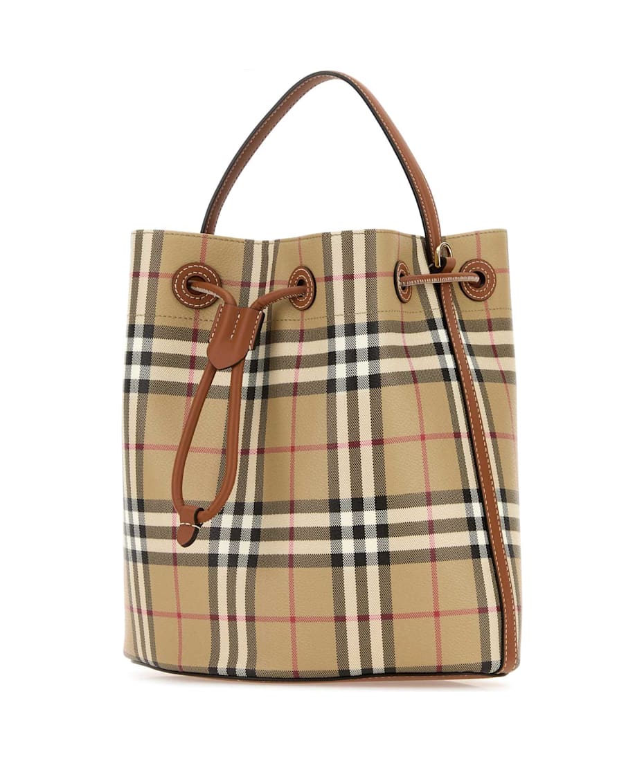 【送料&関税込】Burberry Small Bucket Bag tb Burberry Small TB Leather Bucket Bag | Brown | FARFETCH