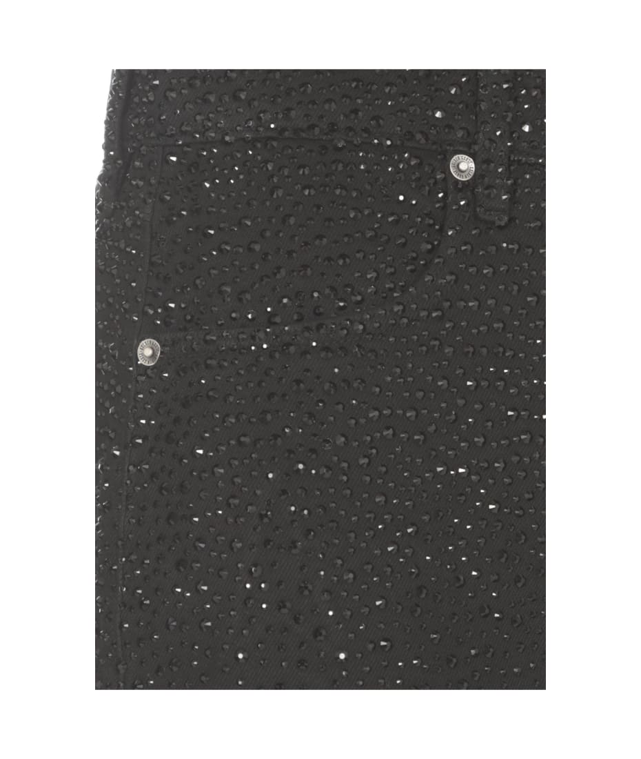 Golden Goose Mini Skirt With Strass - Black