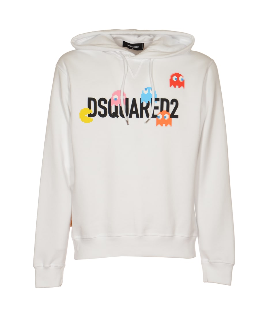 White pac man clearance hoodie