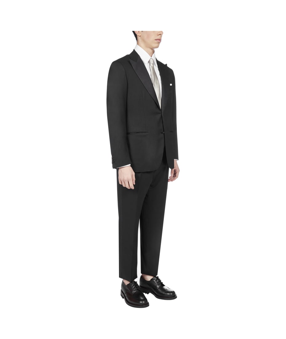 Kiton 2-pieces Tailored Wool Tuxedo Suit - Black
