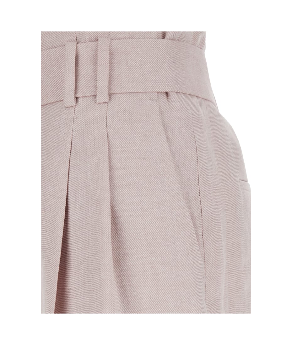 パンツ ELEVENTY PINK LINEN PANTS Eleventy Linen Pants in Pink | Lyst