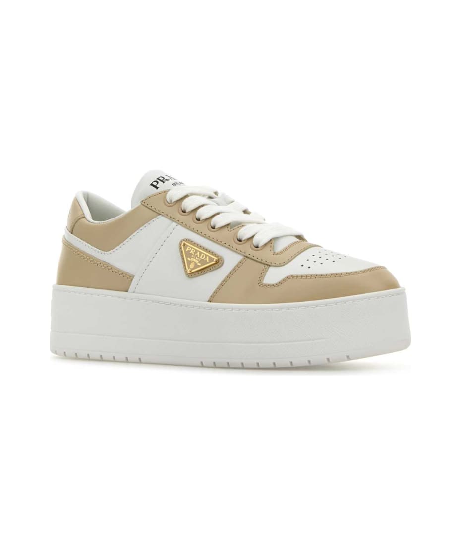 スニーカー PRADA TWO-TONE LEATHER DOWNTOWN SNEAKERS Prada Two-tone Leather Downtown Sneakers | italist