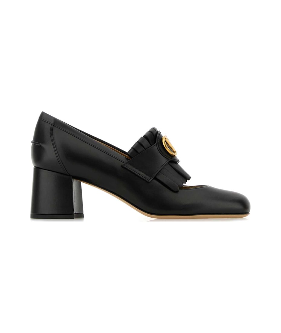 パンプス Valentino Garavani Black Leather Preshoes Pumps VALENTINO Black Leather Pumps Size 8 IT 38 Very Good Used