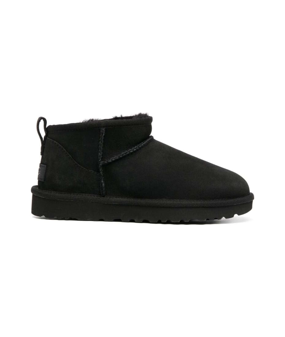 UGG Black 'ultra Mini' Boots In Suede Woman | italist