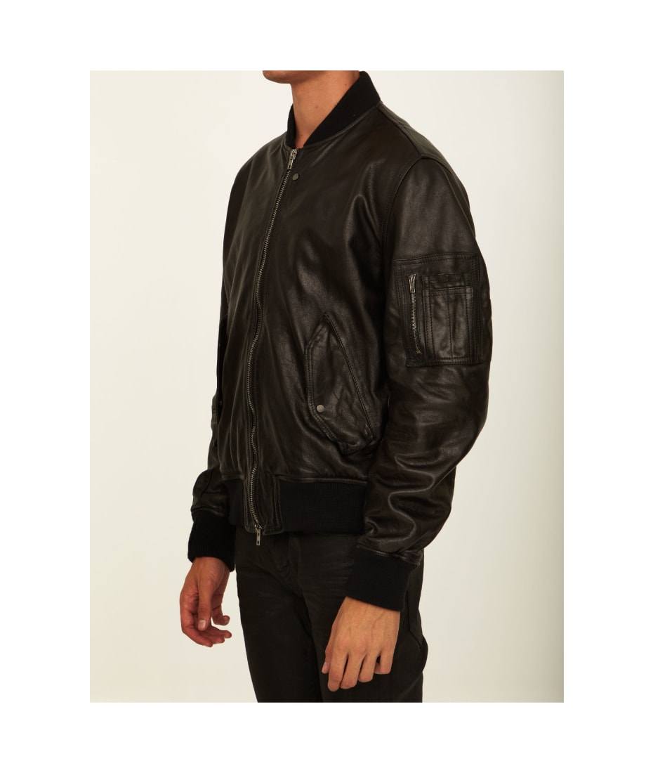 Salvatore Santoro Black Leather Jacket | italist
