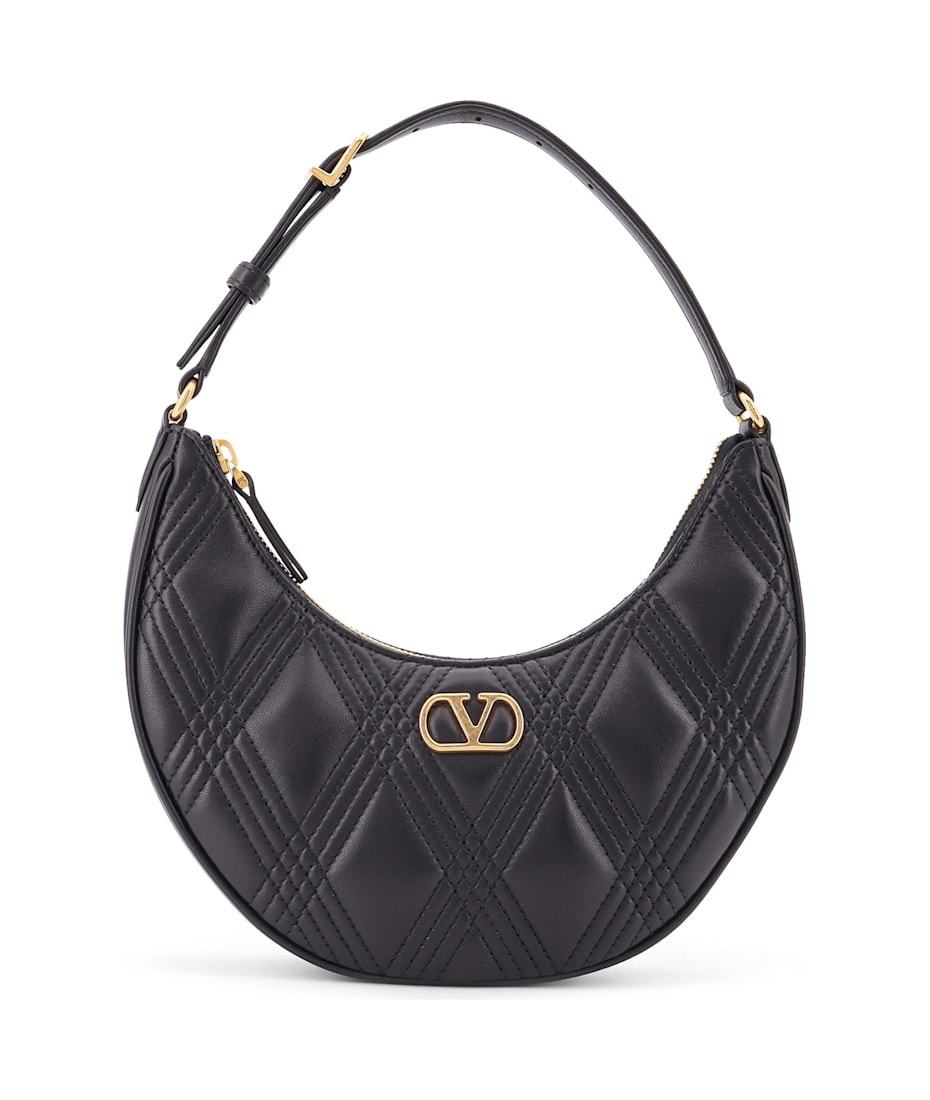 Valentino Garavani Quiltie 67 Leather Shoulder Bag With