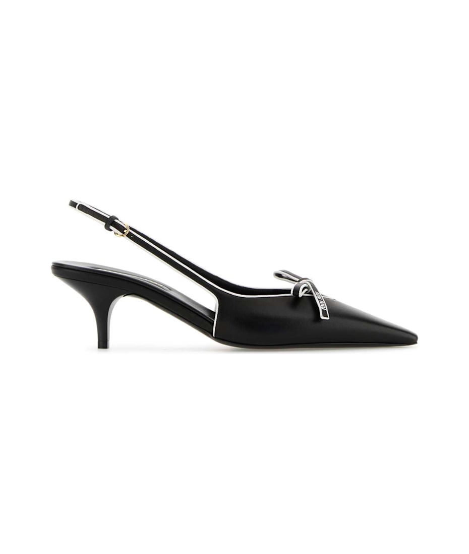 【関税&送料込】Miu Miu Black Leather Nappa Leather Pumps Miu Miu Black Leather Nappa Leather Pumps | italist, ALWAYS