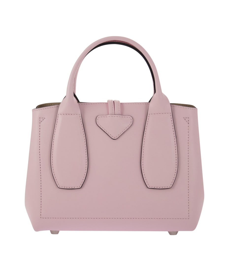 Longchamp Roseau Leather Tote in Pink