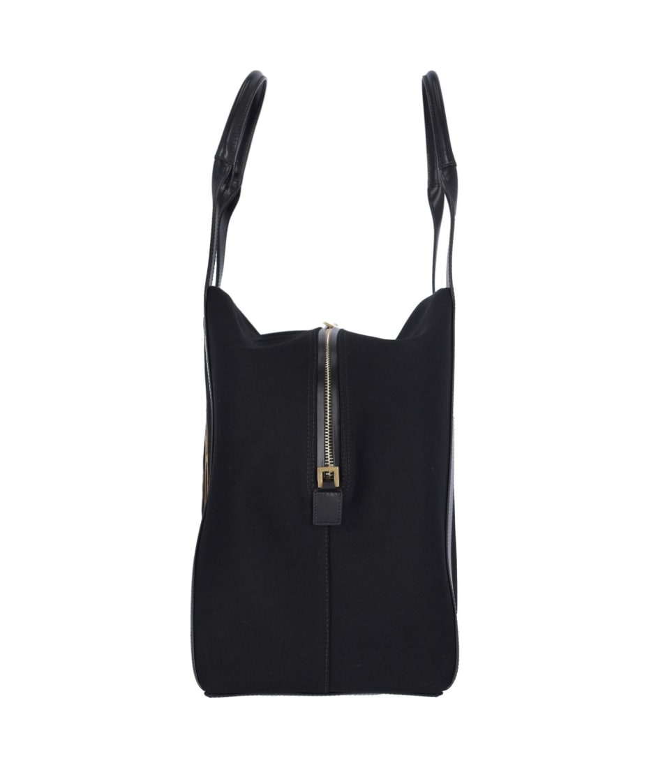 Saint Laurent 'rive Gauche' Tote Bag - Black Beige