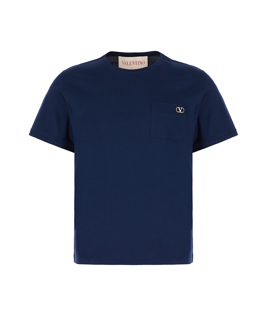 Tシャツ・カットソー VALENTINO GARAVANI Navy Blue Cotton Polo Shirt Valentino Garavani Midnight Blue Cotton Polo Shirt | italist