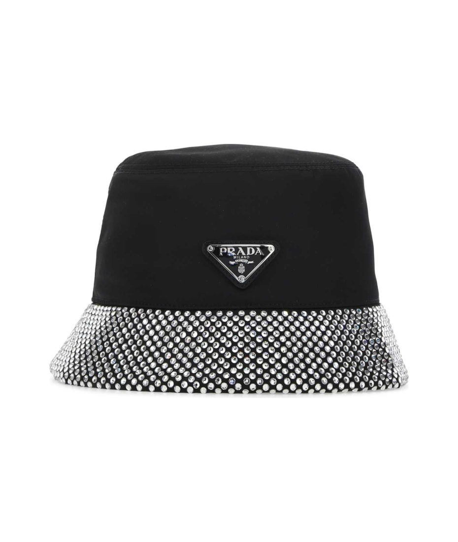 ハット PRADA FW24 Black Re-Nylon hat (1HC2582DWS F0BN9) Prada Re-Nylon Bucket Hat Black - US