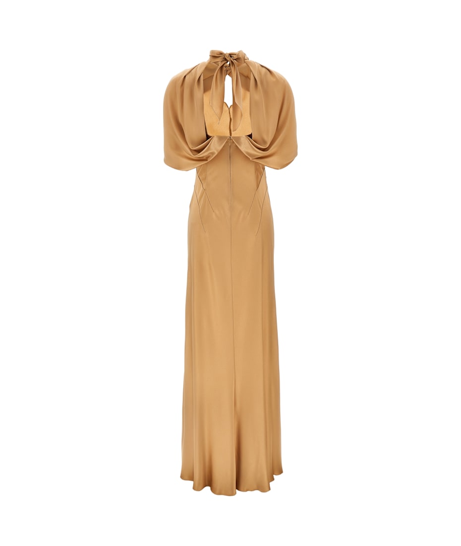 ワンピース A FERRETTI Long satin dress Beige J04031619 Alberta Ferretti Long Satin Dress | italist