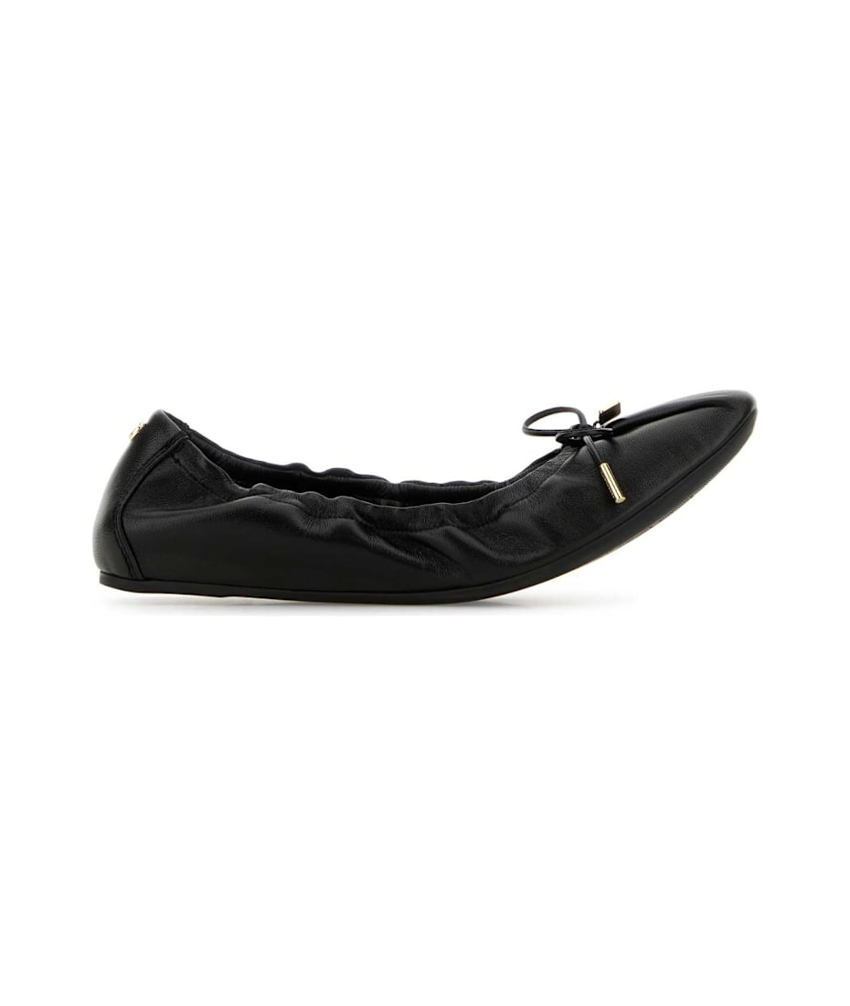 フラットシューズ SALVATORE FERRAGAMO Black Leather Joelle Ballerinas Joelle leather ballet flats in black - Ferragamo | Mytheresa