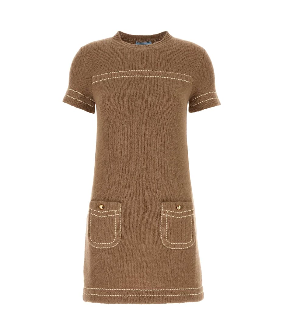 ワンピース Prada Camel Cashmere Mini Dress Prada Camel Cashmere Mini Dress | italist