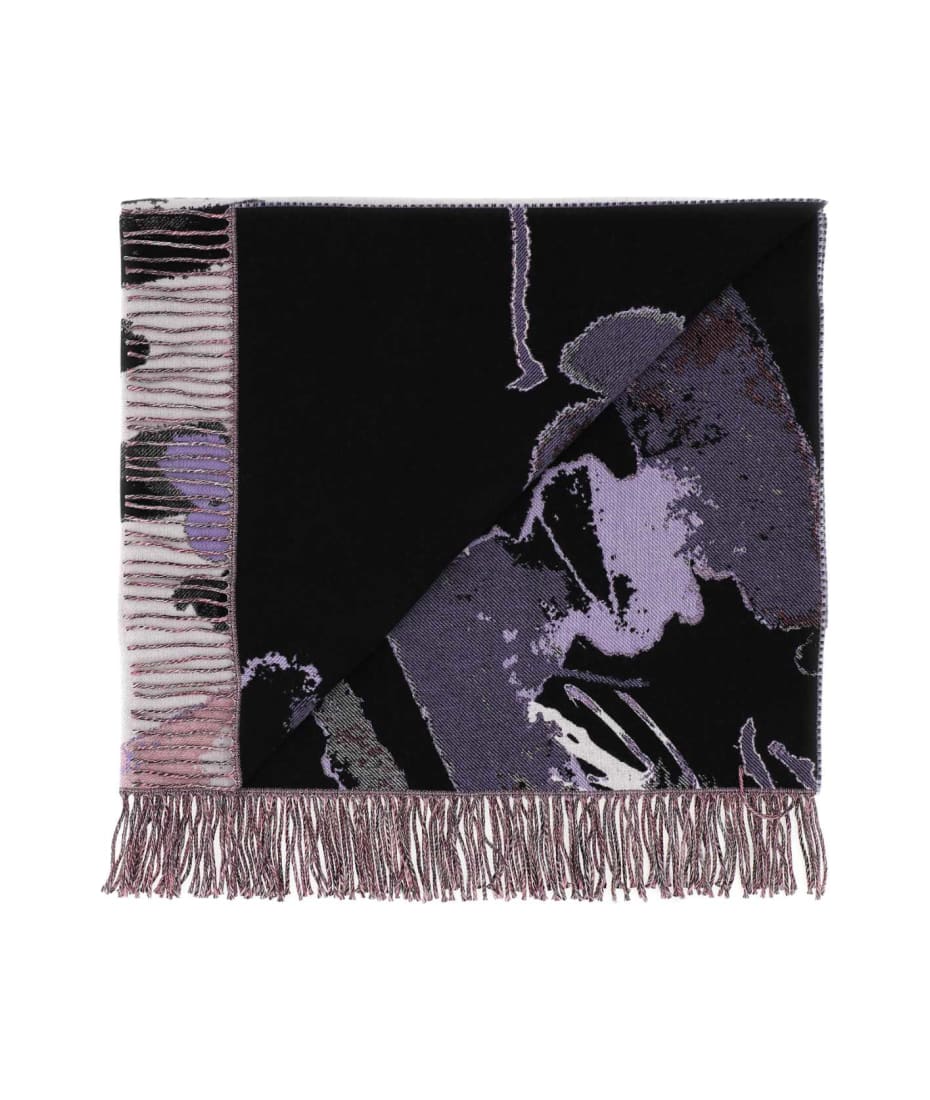 Alexander McQueen Embroidered Wool Blend Blanket | italist