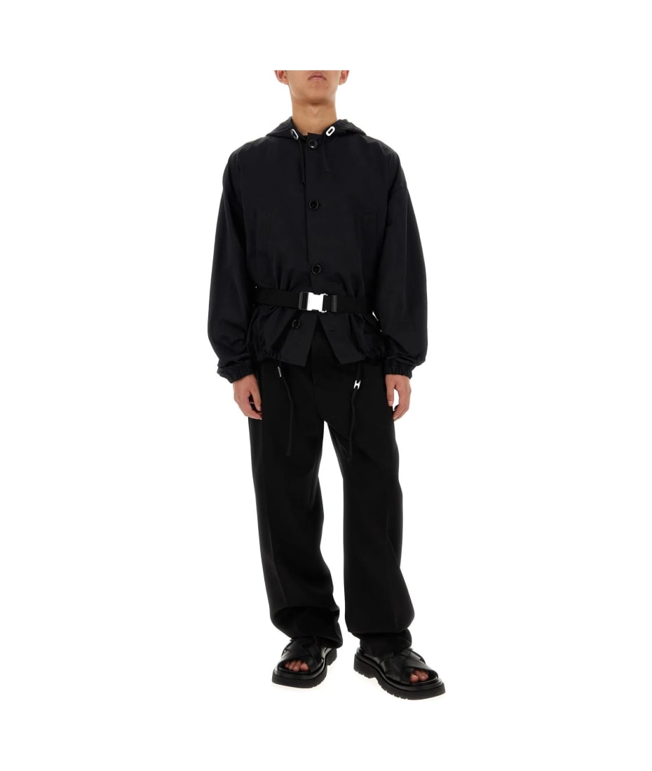 BOTTEGA VENETA コンハクトコト 709314VKIV0 1000 Bottega Veneta Black Nylon Jacket | italist