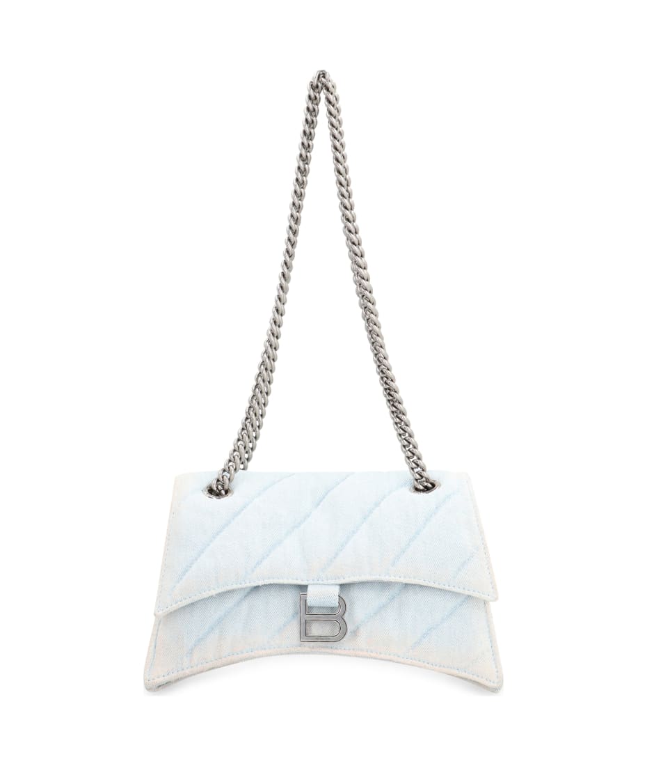 Balenciaga Denim Crush S Shoulder Bag | italist