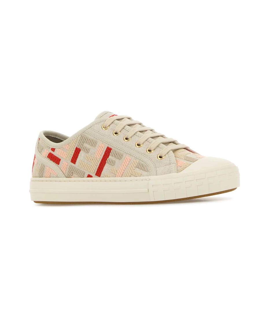 スニーカー Fendi Embroidered Canvas Domino Sneakers Domino Fabric Multicolor | Fendi