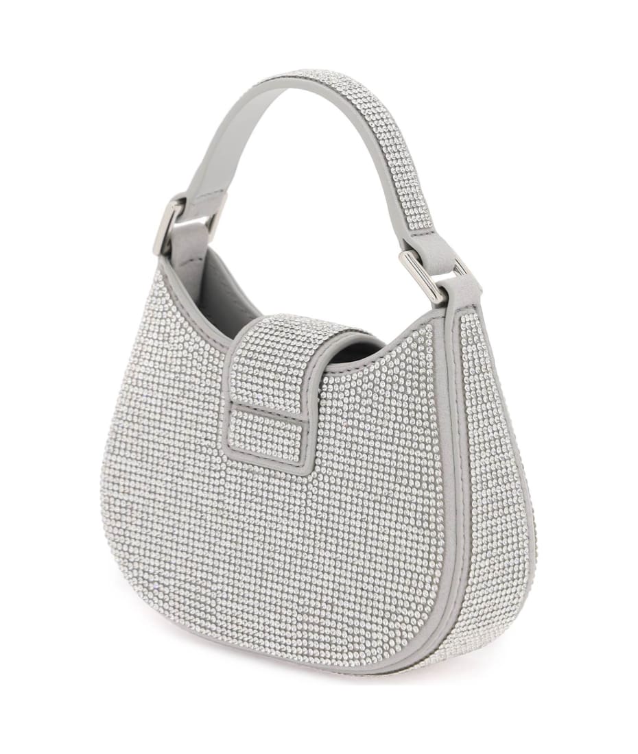 Self Portrait Diamante Micro Python Bow Bag