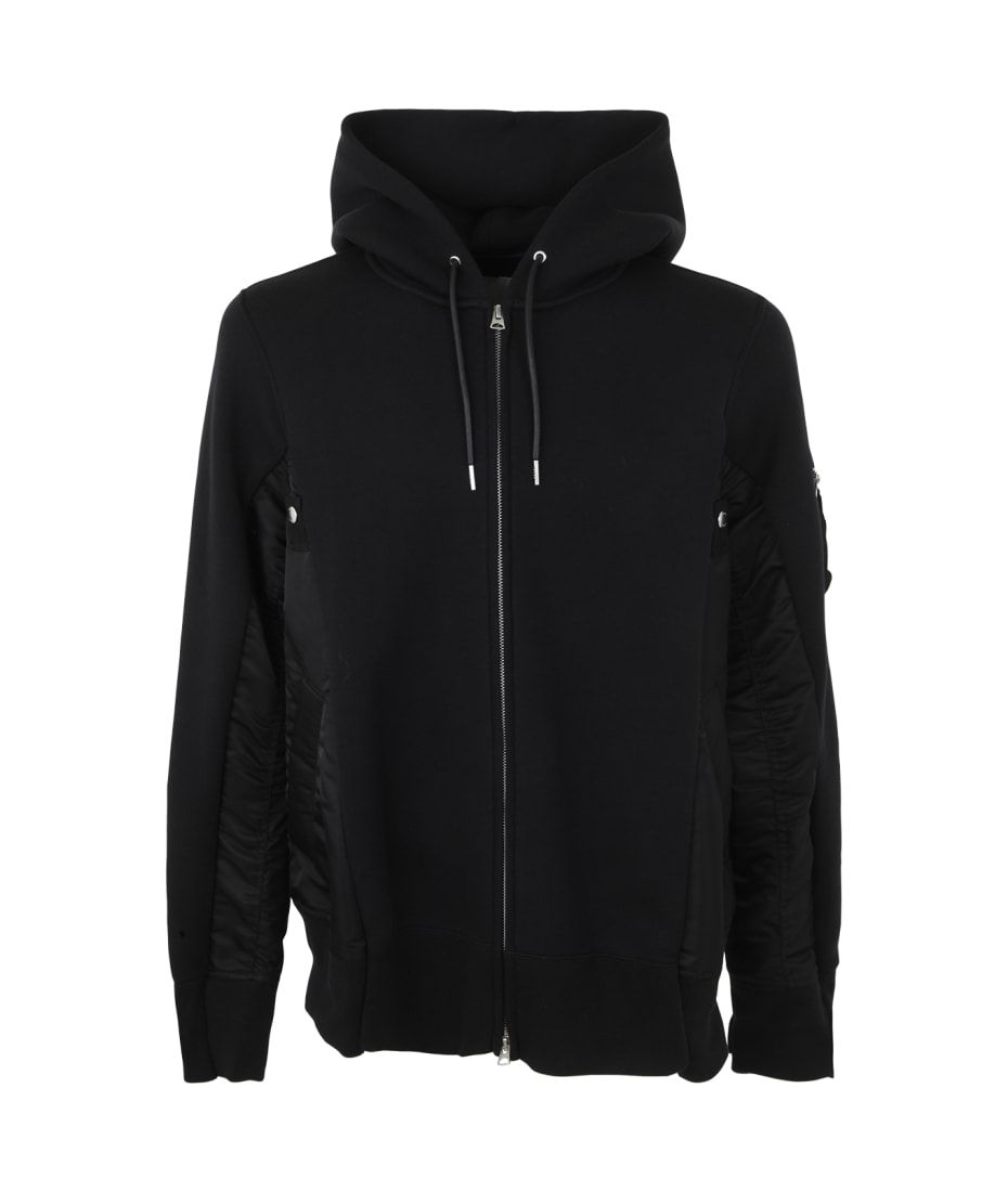 Sacai Sponge Sweat X Nylon Twill Hoodie | italist