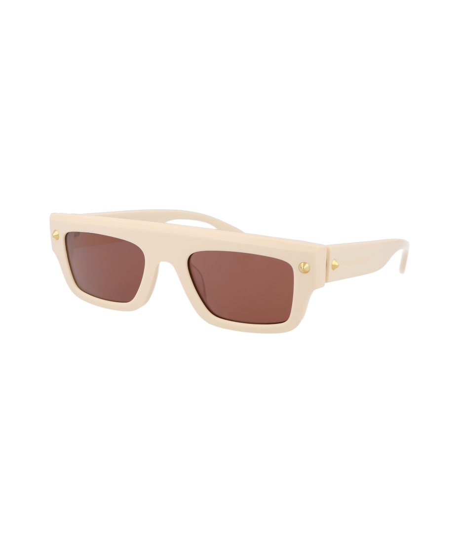 サングラス ALEXANDER MCQUEEN Woman Sunglasses Ivory AM0427S 004 Alexander McQueen Eyewear Am0427s Sunglasses | italist