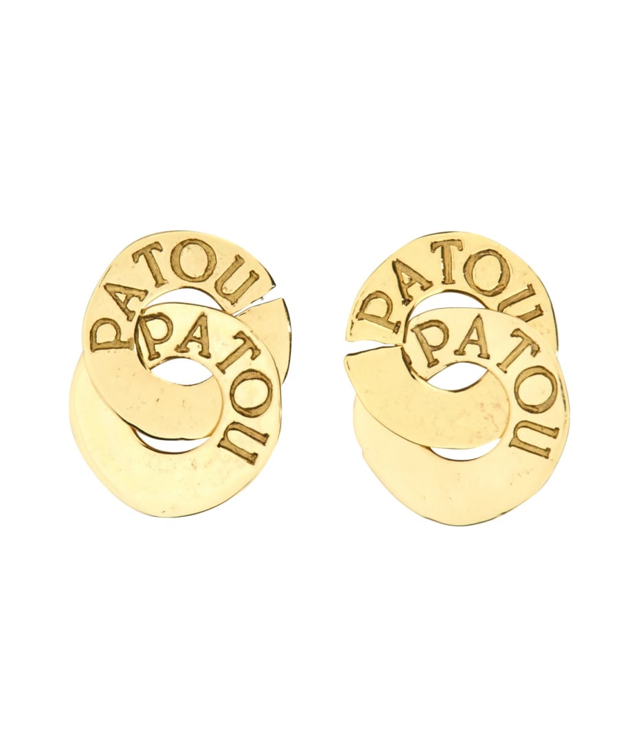 Logo Hoop Earrings in Gold - Patou