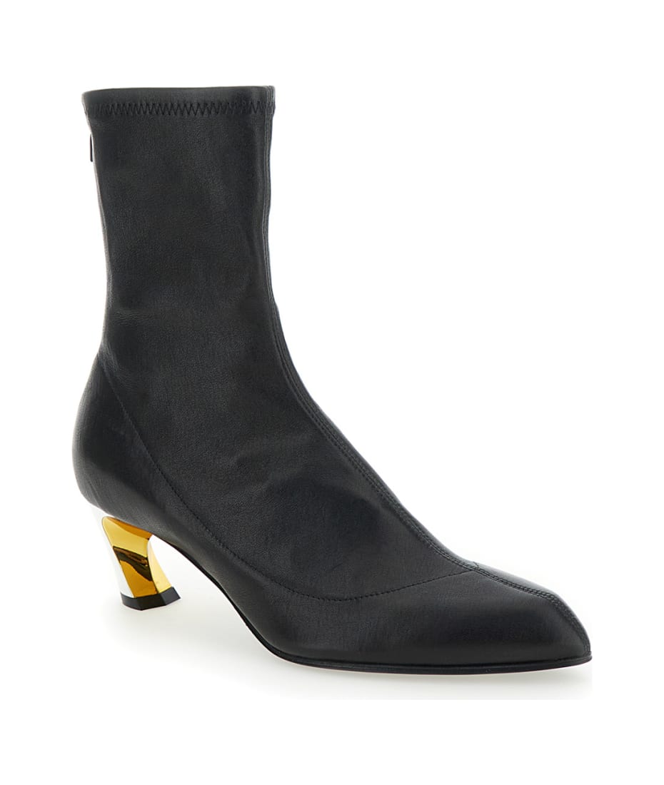 ショートブーツ・ブーティ Alexander Mcqueen Armadillo Smooth Leather Ankle Boots Alexander Mcqueen Armadillo Ankle Boot In Black | ModeSens