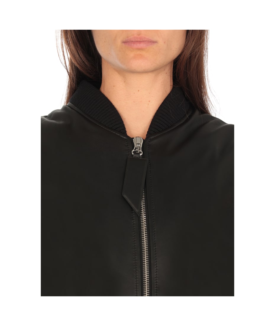 The Attico Leather Bomber Jacket | italist