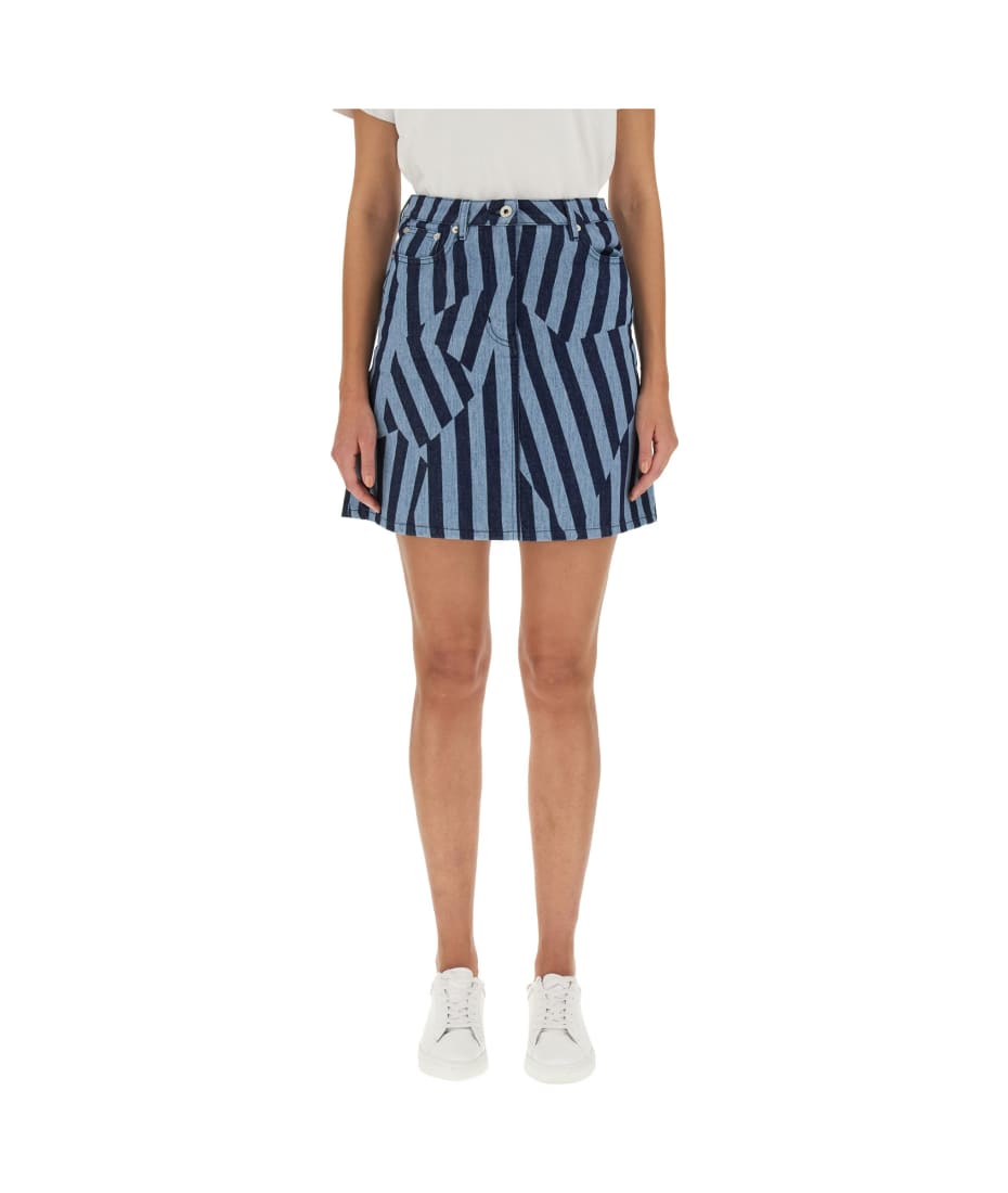 ★KENZO★ Stone bleach denim skirt black FD52DJ2696C2BB FD52 19702081_44254844_1000.jpg