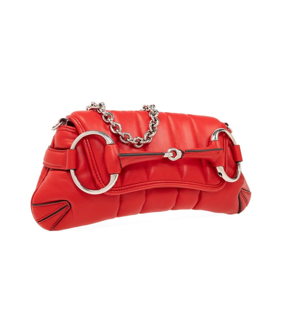 Gucci Horsebit Chain Small Bag - Red