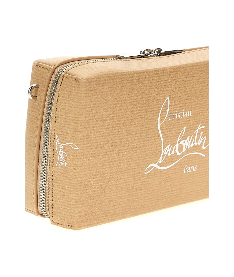 Kraftilou - Clutch - Calf leather Kraft - Brown - Christian Louboutin