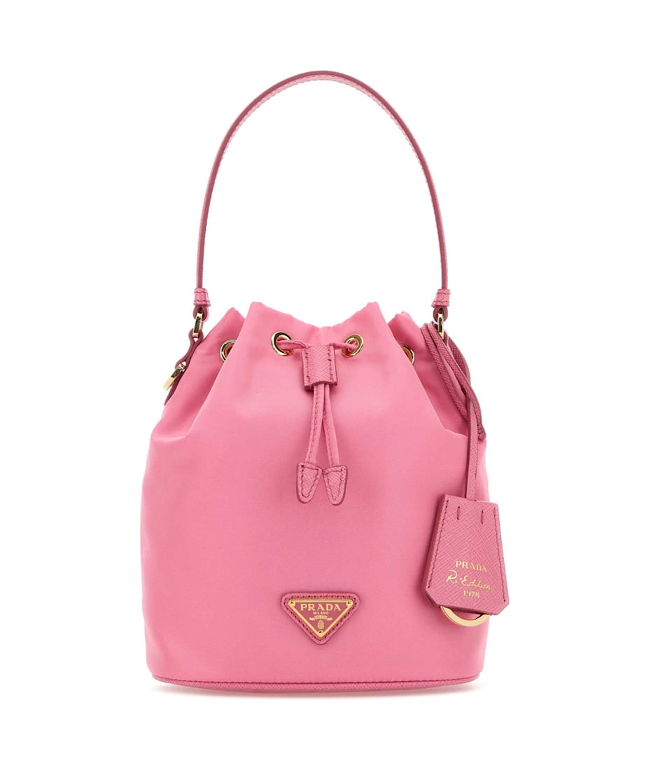 【送料&関税込】Prada Pink Nylon Bucket Bag Prada Pink Nylon Bucket Bag | italist